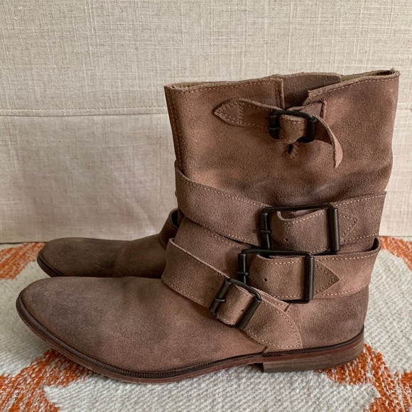 FREE PEOPLE SUNBELT SUEDE BUCKLE BOOTS - Picture 5 of 15